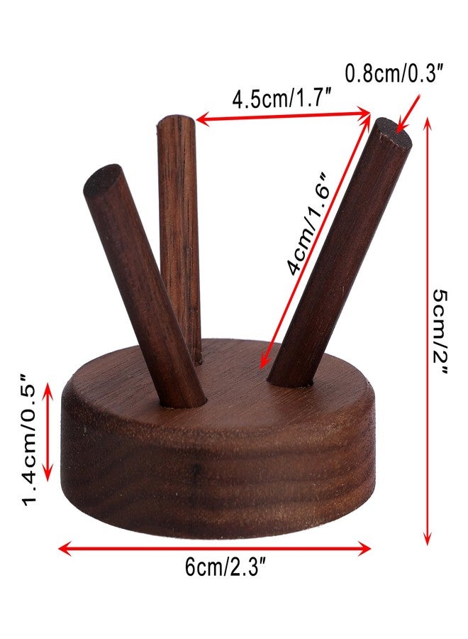 GUSHBIN Softball Holder Wooden Baseball Display Stand for Collector, Baseball Holder Small Sport Ball Display Rack for Softball Tennis Spheres,2 Inches Tall - Image 3
